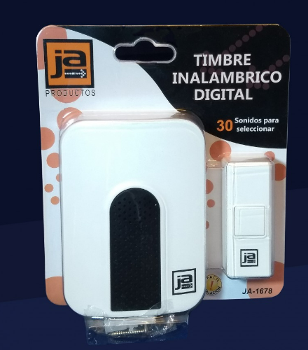 TIMBRE INALAMBRICO 30 SONIDOS S/PILAS JA (TBR1678)