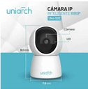 CAMARA IP UNIARCH INTERIOR INTELIGENTE PARA HOGAR LENTE FIJA 4MM, MICRÓFONO Y ALTA VOZ, DETECCION DE CUERPO HUMANO IP20 IR10M (Uho-S2E)