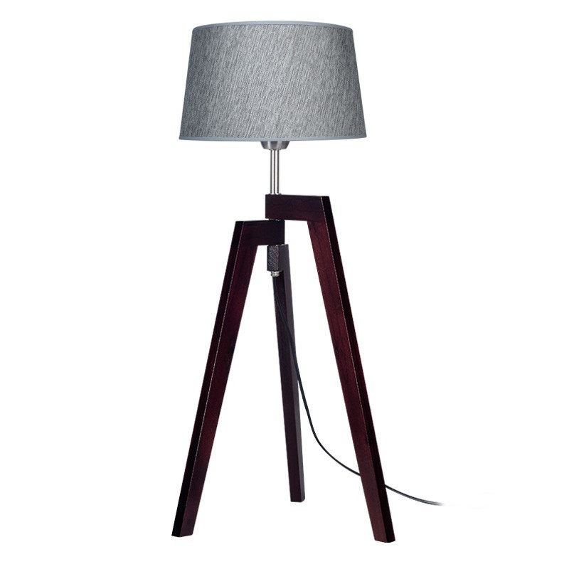 LÁMPARA MESA ESCANDINAVA MADERA OSCURA CARILUX (1161W)