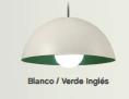 COLGANTE MEDÍA ESFERA BLANCO-VERDE D.40CM (0306/C)