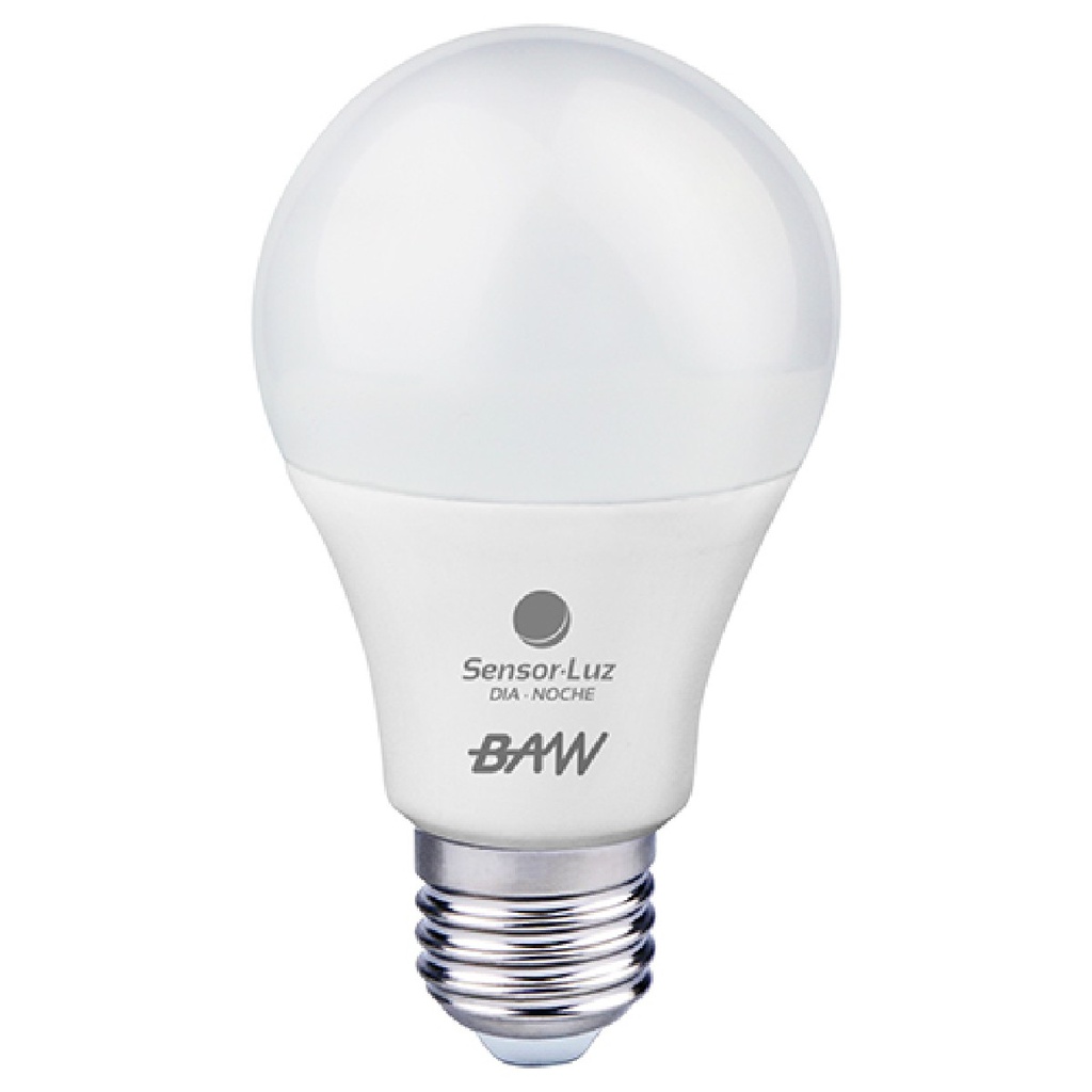 LÁMPARA LED A60 11W E.27 FRIA CON SENSOR NOCHE-DIA BAW (A60LG11F)