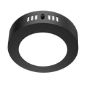 PLAFON LED REDONDO NEGRO 6W CALIDO 121X40MM MACROLED (NPR06WW)