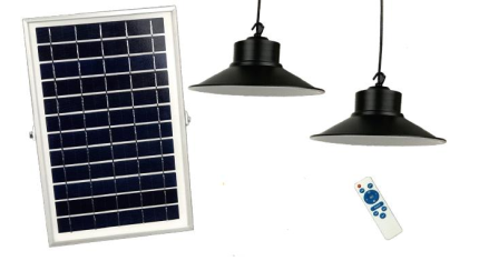 DOS COLGANTE SOLAR CON LAMPARA 6W LITEX (LX535)