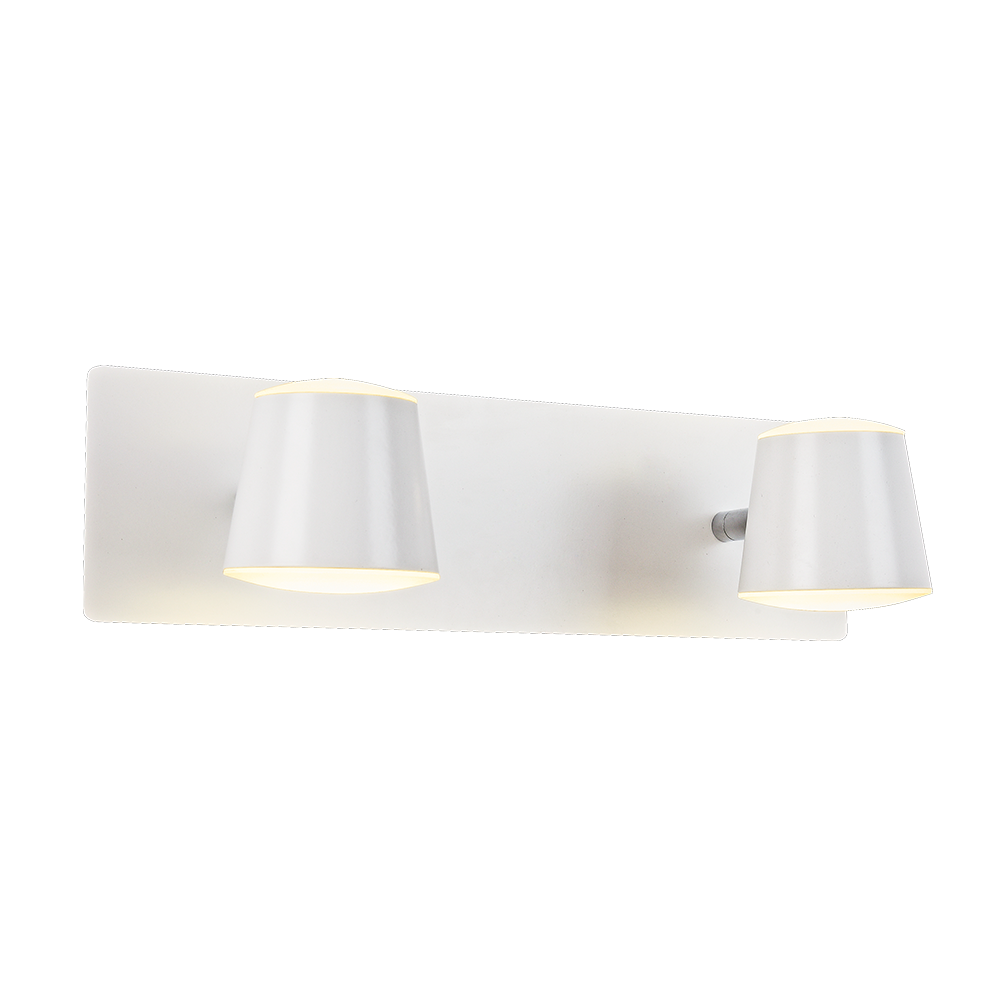 APLIQUE LED 12W LUZ CÁLIDA 2L BLANCO MARKAS (L0212B)