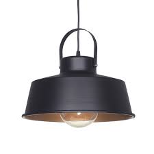 COLGANTE CHAPA CON  HERRADURA NEGRO 1LUZ PANTALLA 33CM SAN JUSTO (7620-72)