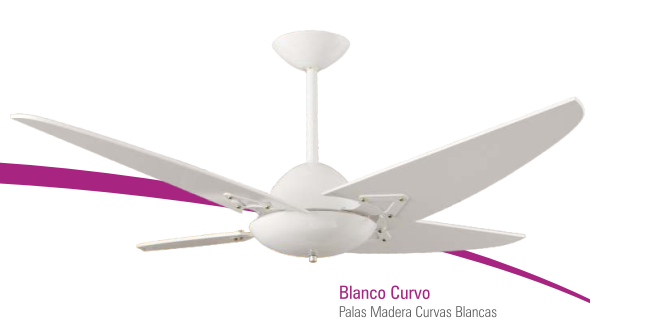 VENTILADOR DE TECHO CURVO BLANCO NOVO VENT (5000)