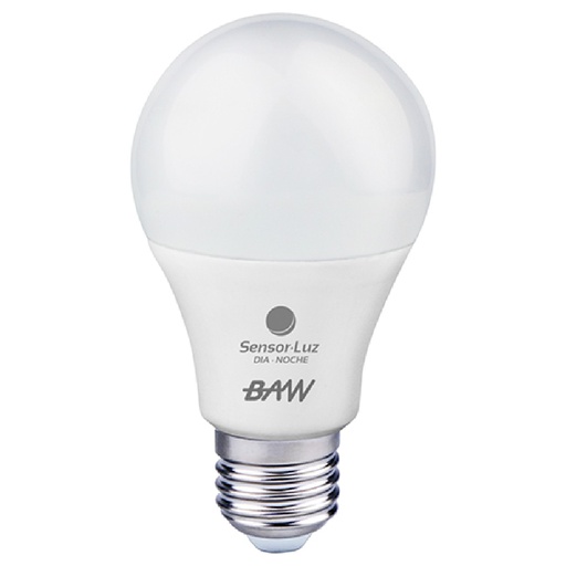 [0215212] LÁMPARA LED A60 11W E.27 FRIA CON SENSOR NOCHE-DIA BAW (A60LG11F)