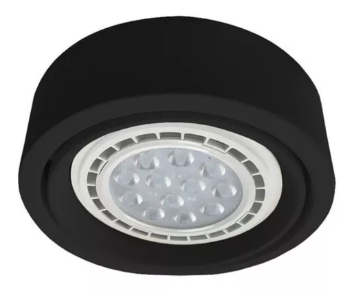 [9507017] SEMIEMPOTRABLE TUBA D.127x50MM PARA AR111 LED GU10 NEGRO TEXTURADO PUNTO (SE TU 111 GUNT)