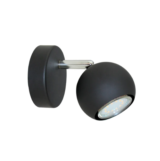 [9519157] VENUS I APLIQUE BOCHA 1 LUZ GU10 NEGRO 180° (5001/NE/01)