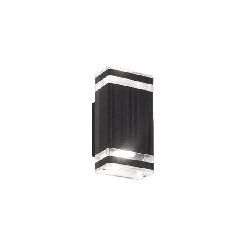 [9536024] APLIQUE BIDIRECCIONAL ALUMINIO INTEMPERIE PARA DICRO LED NEGRO SAN JUSTO (4731-02)