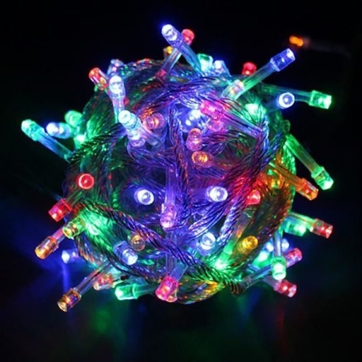 [0216037] LUZ NAVIDAD 100 LEDS 10 MTS MULTICOLOR (LUCES NAV COLOR)